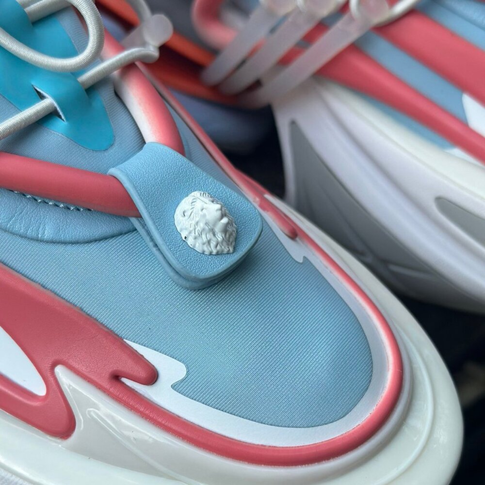 Balmain Blue And Pink Unicorn Sneakers - Picture 4 of 9